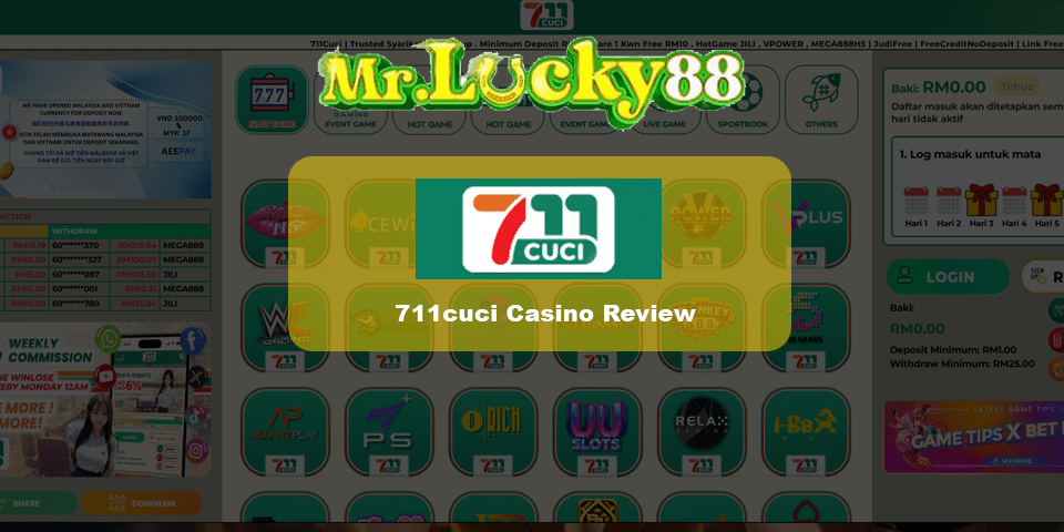 711cuci Casino Review, free credit 365 & free credit wallet
