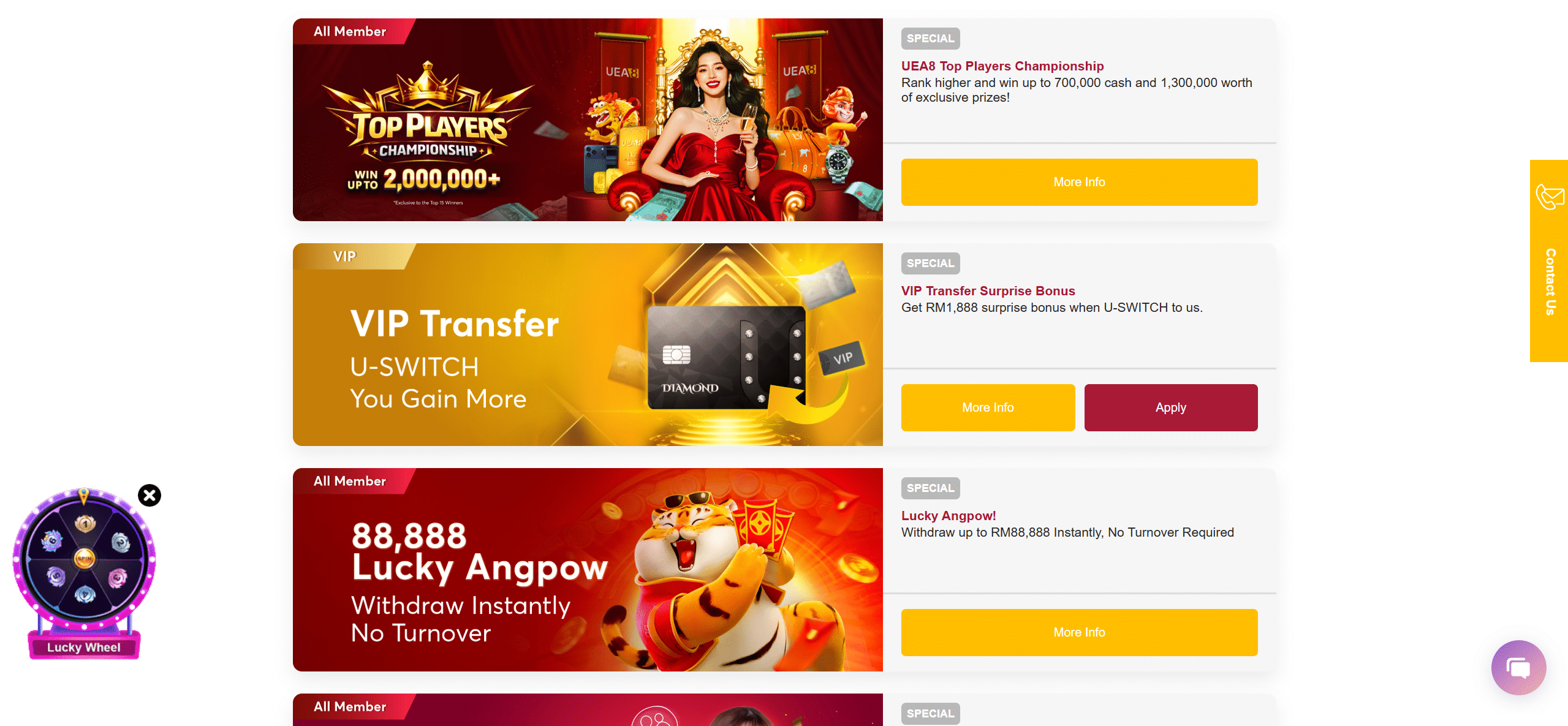 uea8 online casino promotions tab